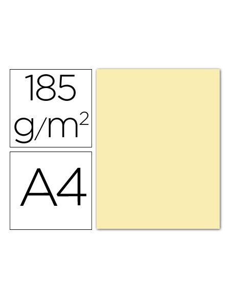 CARTULINA GUARRO DIN A4 CREMA 185 GR PAQUETE 50 H 200040153