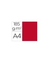 CARTULINA GUARRO DIN A4 ROJO 185 GR PAQUETE 50 H 200040162 2