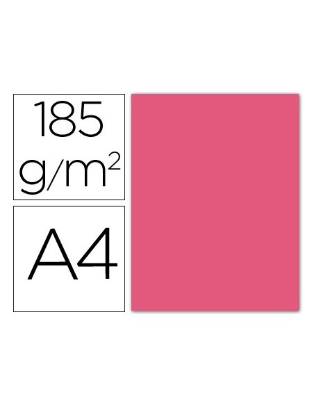 CARTULINA GUARRO DIN A4 FUCSIA 185 GR PAQUETE 50 H 200040160