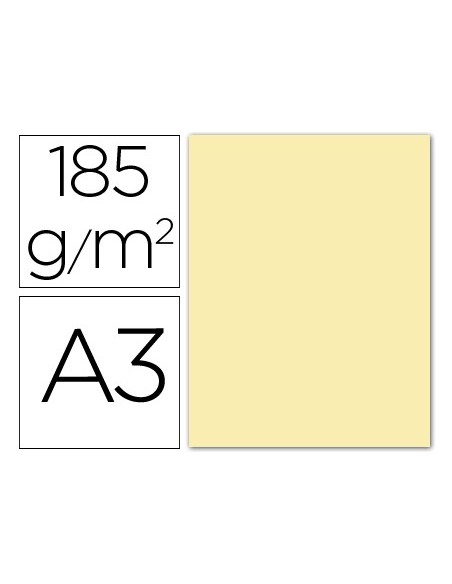 CARTULINA GUARRO DIN A3 CREMA 185 GR PAQUETE 50 H 200040181