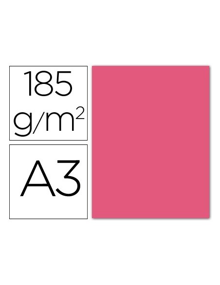CARTULINA GUARRO DIN A3 FUCSIA 185 GR PAQUETE 50 H 200040190