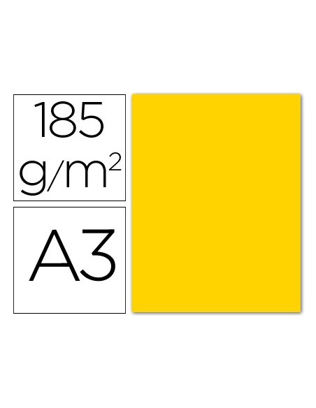 CARTULINA GUARRO DIN A3 GUALDA 185 GR GUALDA PAQUETE 50 H 200040184