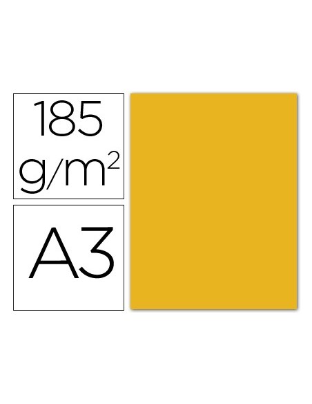 CARTULINA GUARRO DIN A3 ORO 185 GR PAQUETE 50 H 200005834