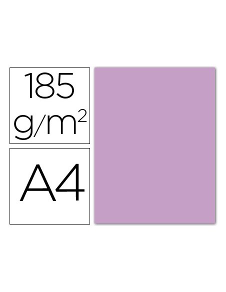 CARTULINA GUARRO DIN A4 LILA 185 GR PAQUETE 50 H 200040164