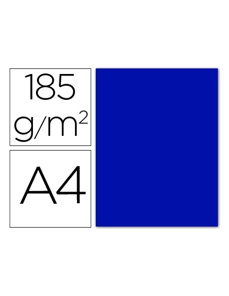 CARTULINA GUARRO DIN A4 AZUL ULTRAMAR 185 GR PAQUETE 50 H 200040169