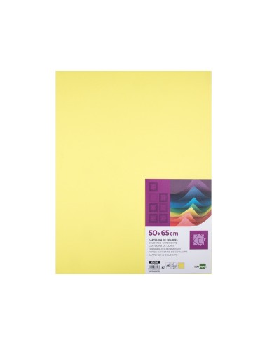 CARTULINA LIDERPAPEL 50X65 CM 240G/M2 AM.MEDIO PAQUETE 25 UNIDADES