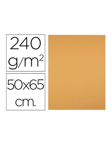 CARTULINA LIDERPAPEL 50X65 CM 240G/M2 AVELLANA PAQUETE 25 UNIDADES