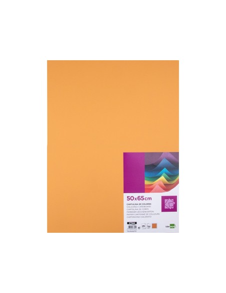 CARTULINA LIDERPAPEL 50X65 CM 240G/M2 AVELLANA PAQUETE 25 UNIDADES