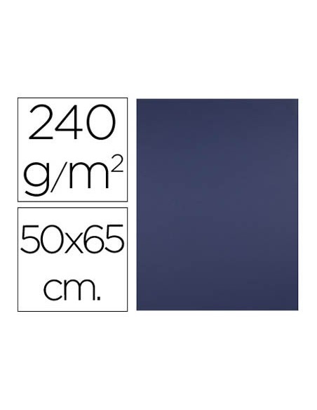 CARTULINA LIDERPAPEL 50X65 CM 240G/M2 AZUL ZAFIRO PAQUETE 25 UNIDADES