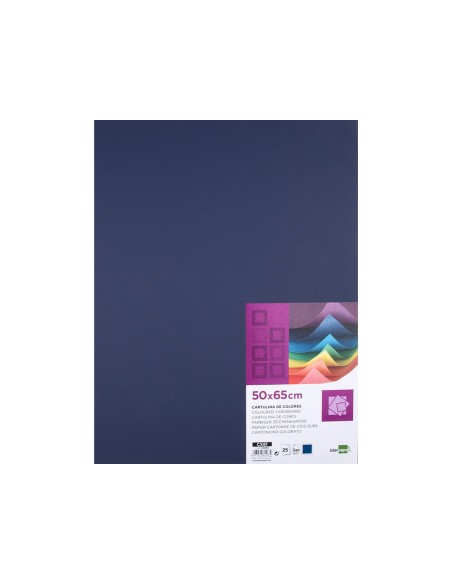 CARTULINA LIDERPAPEL 50X65 CM 240G/M2 AZUL ZAFIRO PAQUETE 25 UNIDADES