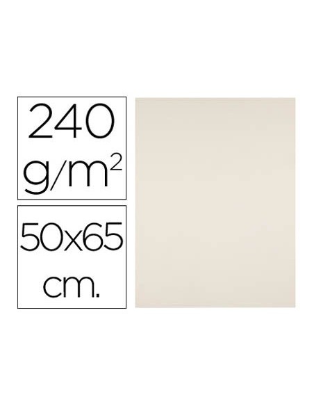 CARTULINA LIDERPAPEL 50X65 CM 240G/M2 CREMA PAQUETE 25 UNIDADES