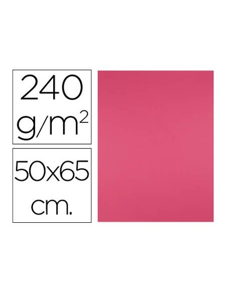 CARTULINA LIDERPAPEL 50X65 CM 240G/M2 FUCSIA PAQUETE 25 UNIDADES