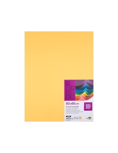 CARTULINA LIDERPAPEL 50X65 CM 240G/M2 ORO PAQUETE 25 UNIDADES