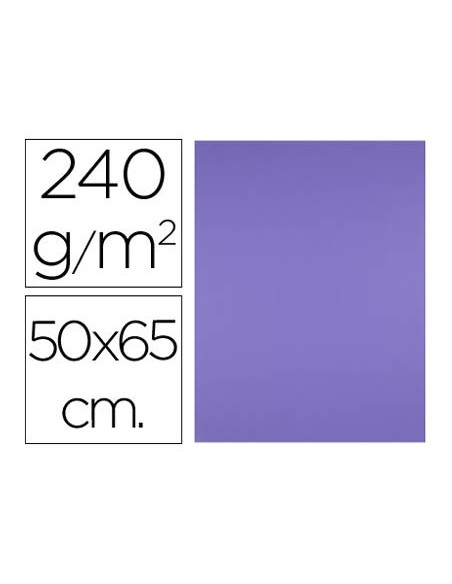 CARTULINA LIDERPAPEL 50X65 CM 240G/M2 PURPURA PAQUETE 25 UNIDADES