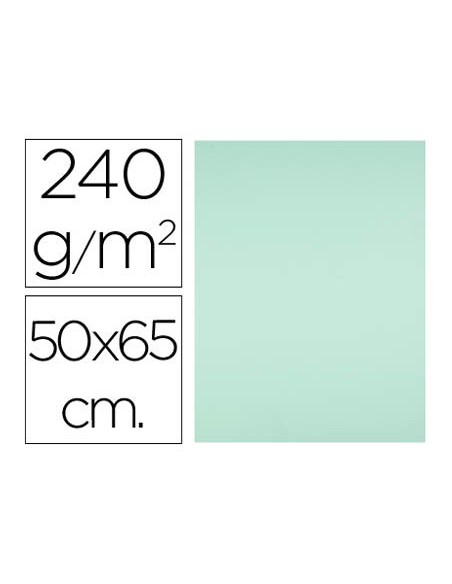 CARTULINA LIDERPAPEL 50X65 CM 240G/M2 VERDE PAQUETE 25 UNIDADES