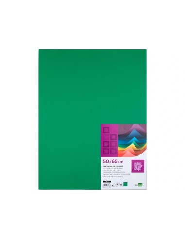 CARTULINA LIDERPAPEL 50X65 CM 240G/M2 VERDE PAQUETE 25 UNIDADES