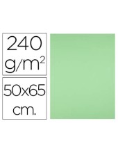 CARTULINA LIDERPAPEL 50X65 CM 240G/M2 VE.PISTACHO PAQUETE 25 UNIDADES