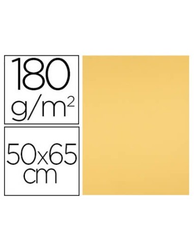 CARTULINA LIDERPAPEL 50X65 180 GR ORO PAQUETE 25