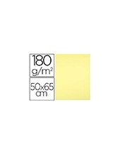 CARTULINA LIDERPAPEL 50X65 180 GR AMARILLO MEDIO PAQUETE 25 2
