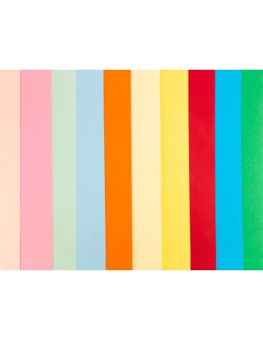 CARTULINA LIDERPAPEL A3 180G/M2 10 COLORES SURTIDOS PAQUETE 100 HOJAS
