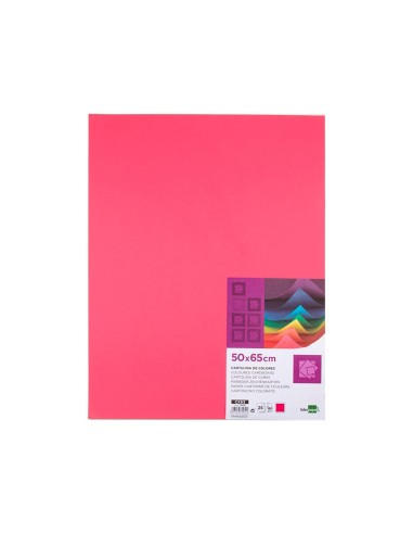 CARTULINA LIDERPAPEL 50X65 CM 180G/M2 FUCSIA PAQUETE DE 25