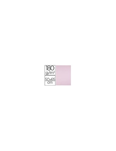 CARTULINA LIDERPAPEL 50X65 CM 180G/M2 ROSA PAQUETE DE 25