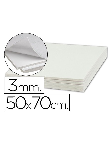 CARTON PLUMA ADH.1 CARA 50X70 CM ESPESOR 3 MM