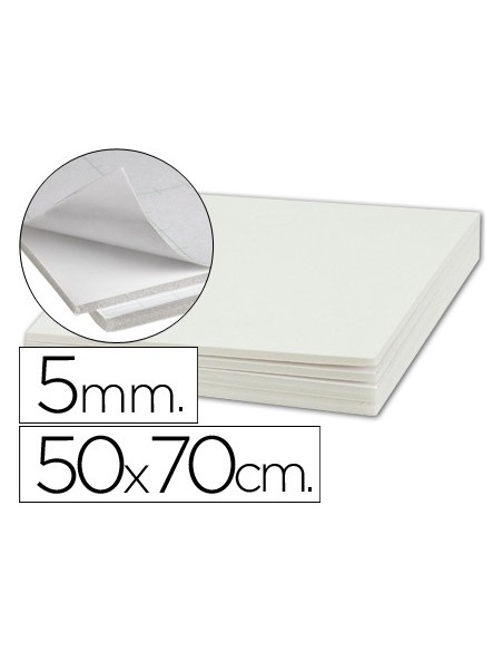 CARTON PLUMA ADH.1 CARA 50X70 CM ESPESOR 5 MM
