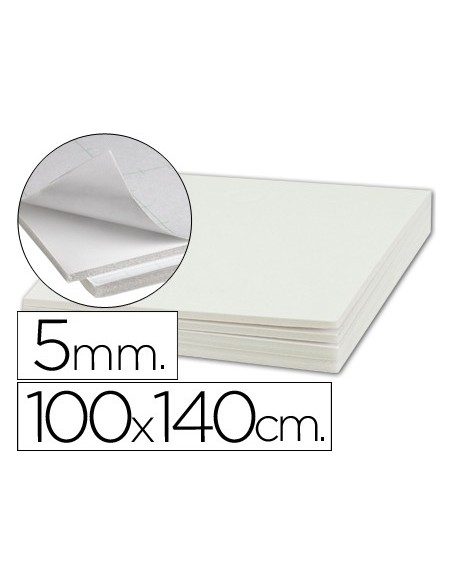 CARTON PLUMA ADH.1 CARA 100X140 CM ESPESOR 5 MM