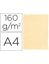 PAPEL PERGAMINO DIN A4 160 GR COLOR PERGAMINO CREMA PAQUETE 25 HOJAS