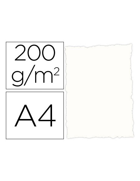 PAPEL PERGAMINO A4 TROQUELADO 200 GR COL.RUSTICO BLANCO PAQUETE 25 H.