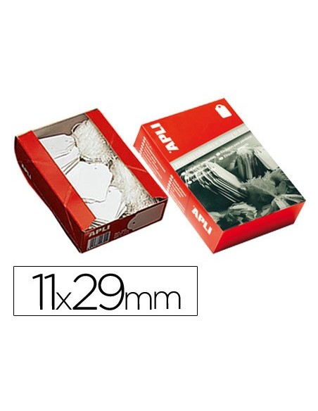 ETIQUETAS COLGANTES APLI 385 11X29MM 1000UD.