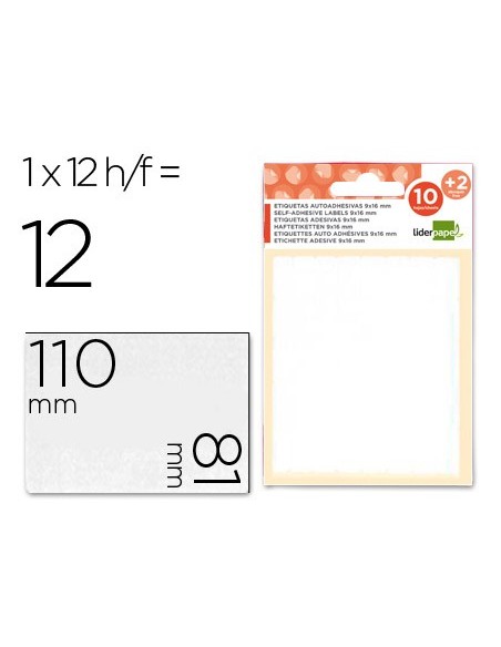 ETIQUETAS ADH. LIDERPAPEL 81X110MM 10H.
