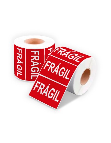 ETIQUETA Q-CON.FRAGIL 50X100MM ROLLO 200 UD.