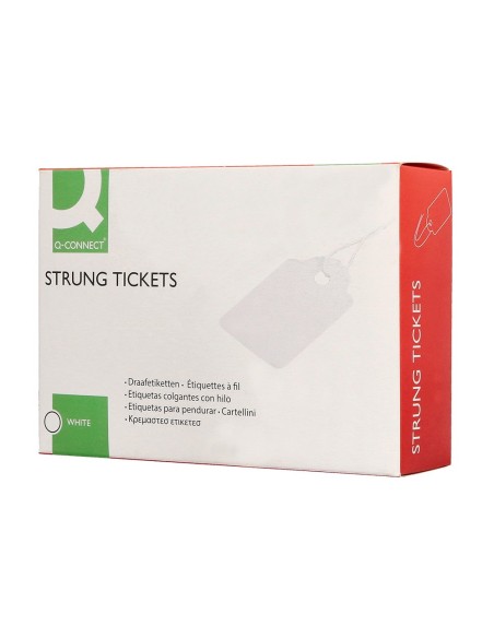 ETIQUETAS COLGANTES Q-CON.36X53MM CAJA 500 UD.