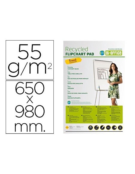BLOC CONGRESO BI-OFFICE 650X980MM PAPEL RECICLADO  55GR.
