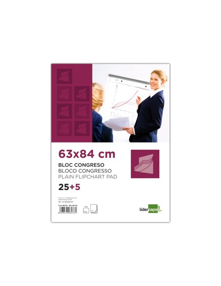 BLOC CONGRESO LIDERPAPEL 63X84MM 25H.