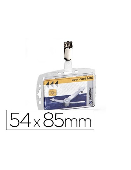 IDENTIFICADOR PINZA GIRATORIA DURABLE ACRILICO H.UÑERO PASES 54X85MM