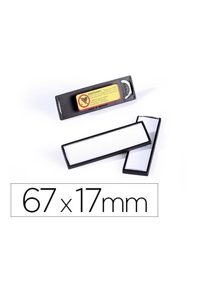 IDENTIFICADOR PORTANOMBRE PVC ANTIARAÑAZOS IMAN LUPA NG. 67X17MM