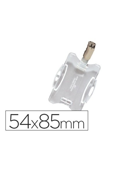 IDENTIFICADOR C/PINZA GIRATORIA DURABLE USO VERT/HOR. 54X85MM.8118-19