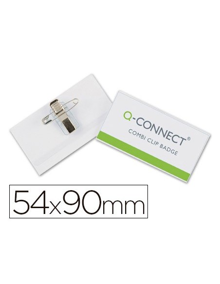 IDENTIFICADOR Q-CONNECT CON PINZA E IMPERDIB KF17458 54X90 MM**63412