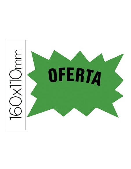 CARTEL CART. ETIQUETAS MARCAPRECIOS 160X110MM VER FL. 50UD.