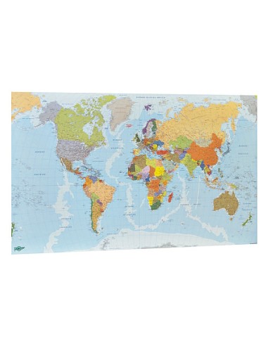 MAPA MURAL FAIBO PLANISFERIO PLAST.ENROLLADO 83X138 CM