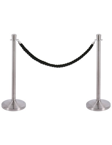 POSTE SEPARADOR CROMADO SATINADO ALTURA 940 MM BASE 320 MM