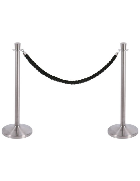 POSTE SEPARADOR CROMADO SATINADO ALTURA 940 MM BASE 320 MM