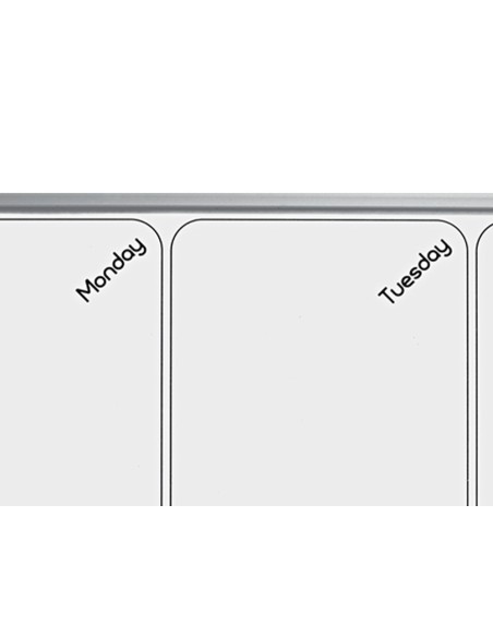 PLANIFICADOR SEMANAL NOBO MAGN.+TABLERO CORCHO HOR.MARCO AL.585X190MM