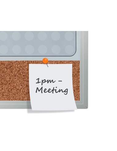 PLANIFICADOR SEMANAL NOBO MAGN.+TABLERO CORCHO HOR.MARCO AL.585X190MM