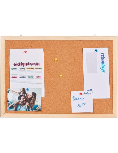 PIZARRA CORCHO Q-CON.60X40 CM MARCO MADERA