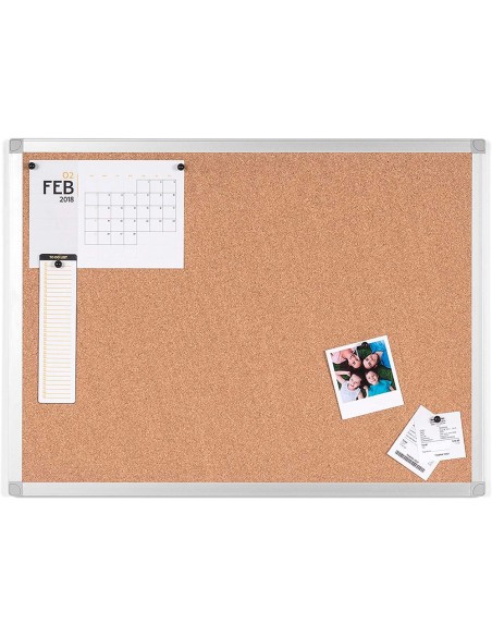 PIZARRA CORCHO Q-CON.MARCO AL.90X60 CM GROSOR CORCHO 1.5cm