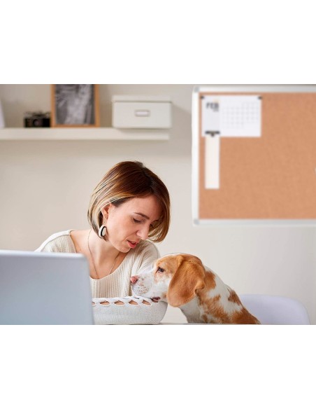 PIZARRA CORCHO Q-CON.MARCO AL.150X100CM EXTRA 5MM GROSOR CORCHO 3.5MM